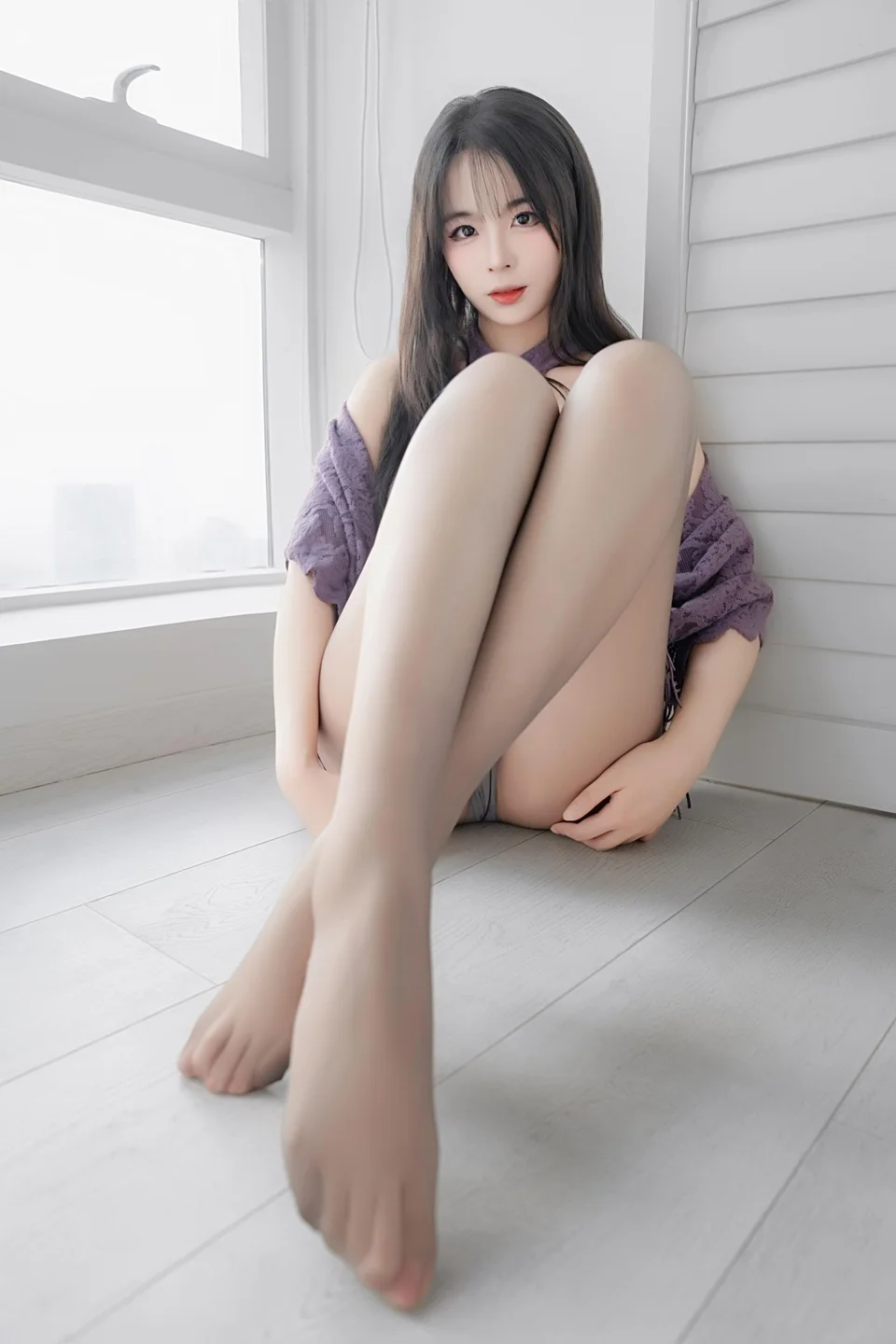 轩萧学姐 - No.076 紫色旗袍 [140P,1V-1.91GB] tg@simisebaisi 【丝足阁】049.webp